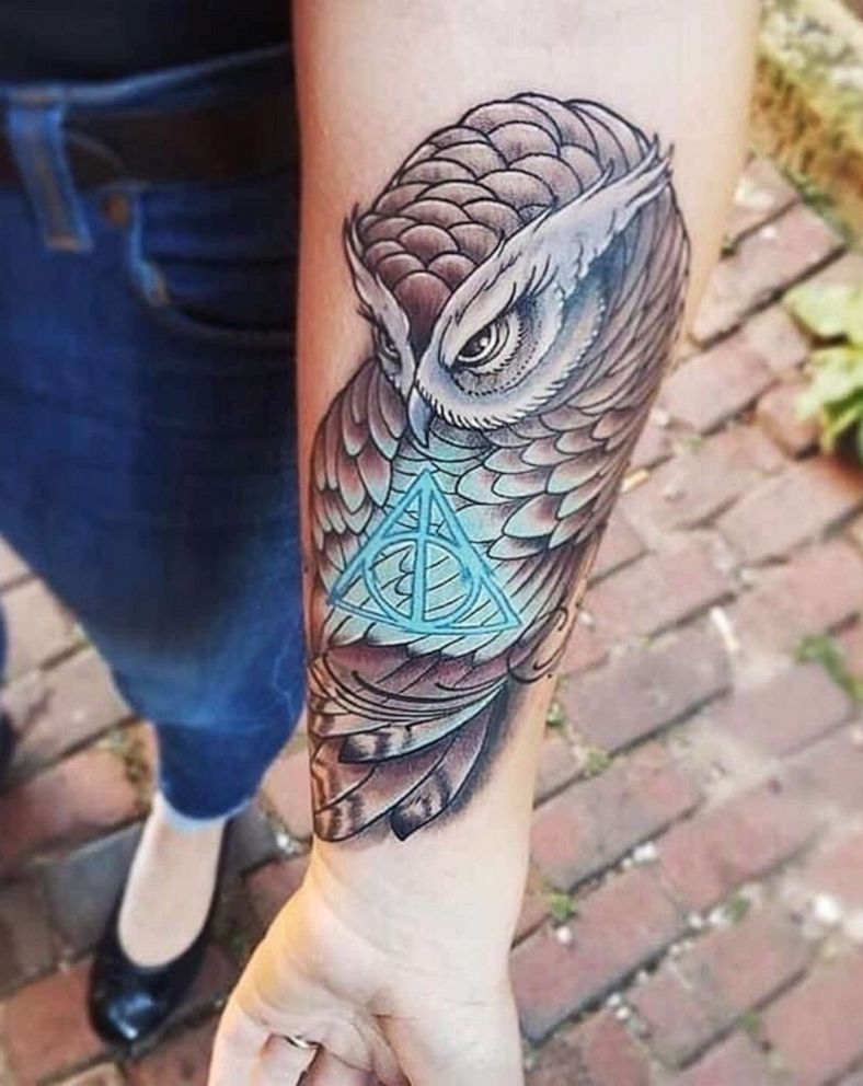 PHOTO: Jessica Leonard has dozens of tattoos including some Harry Potter-themed ink.
