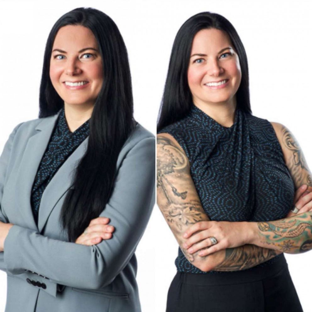 Woman goes viral for showing off tattoos in company headshot - Good Morning  America