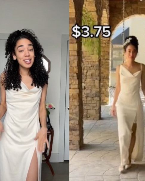 Bride goes viral after chopping wedding gown and transforming it