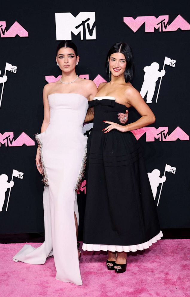 PHOTO: Dixie D'Amelio and Charli D'Amelio attend the 2023 MTV Video Music Awards at the Prudential Center in Newark, N. J., Sept. 12, 2023.