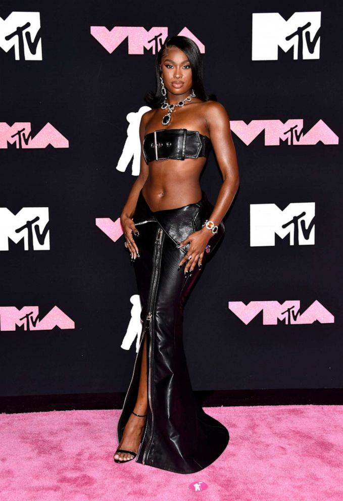 PHOTO: Coco Jones arrives at the MTV Video Music Awards on Sept. 12, 2023, at the Prudential Center in Newark, N.J.