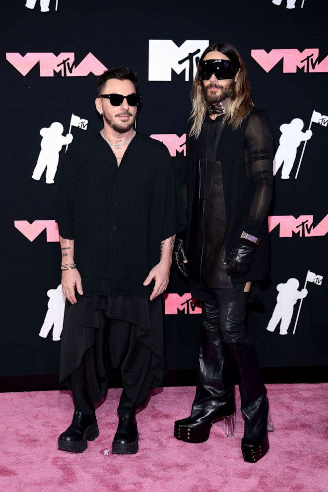 PHOTO: (L-R) Shannon Leto and Jared Leto of Thirty Seconds to Mars attend the 2023 MTV Video Music Awards at the Prudential Center on Sept. 12, 2023 in Newark, N. J.