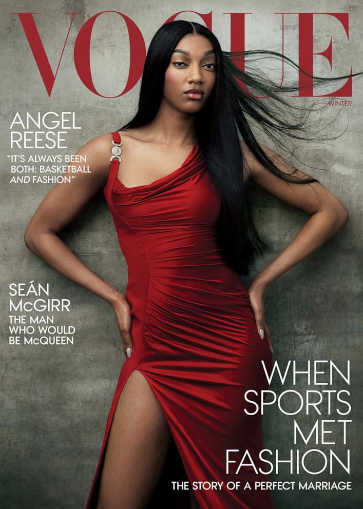 PHOTO: Angel Reese appears on the cover for Vogue's Winter 2025 issue.