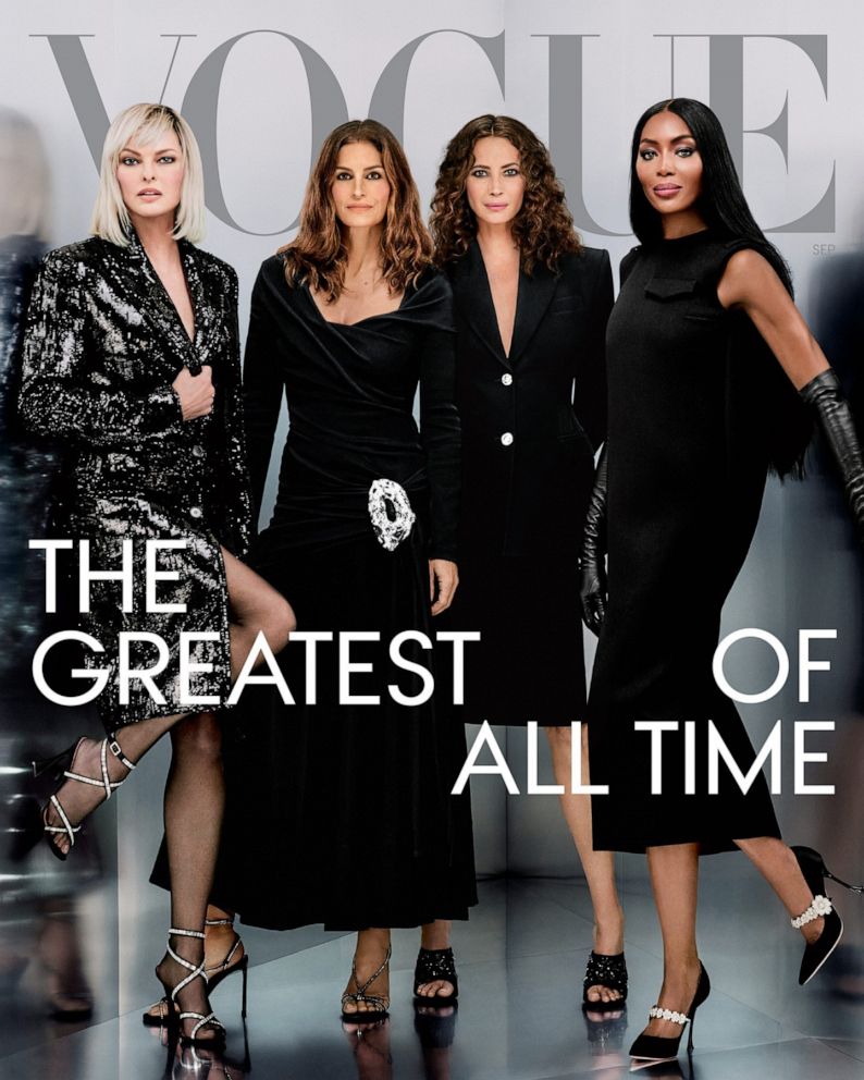 PHOTO: In a post made to their Instagram account, Vogue reveals the cover for their September issue featuring supermodels Linda Evangelista, Cindy Crawford, Christy Turlington and Naomi Campbell.