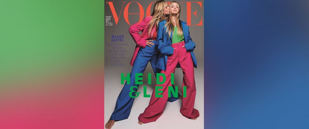 PHOTO: Leni Klum makes her modeling debut alongside her mother Heidi Klum on the January/February 2021 cover of Vogue Germany.
