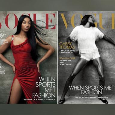 PHOTO: Angel Reese and Gabby Thomas appear on the covers for Vogue's Winter 2025 issue.