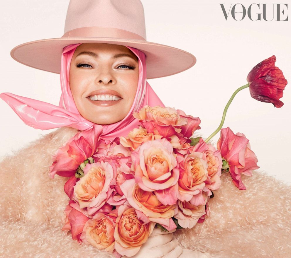 Linda Evangelista lands British Vogue cover, revealing she taped her