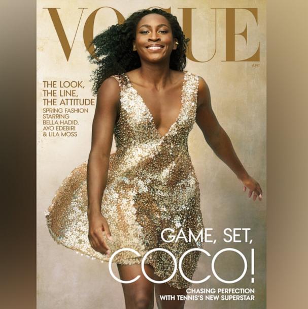 gold coktail dress vogue Coco Gauff's message to young girls: 'Never give up on your dreams' summer dress