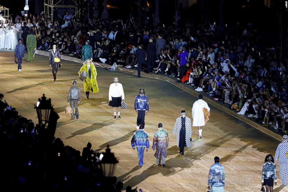 Pharrell Williams makes Louis Vuitton debut at star-studded show in Paris -  Good Morning America