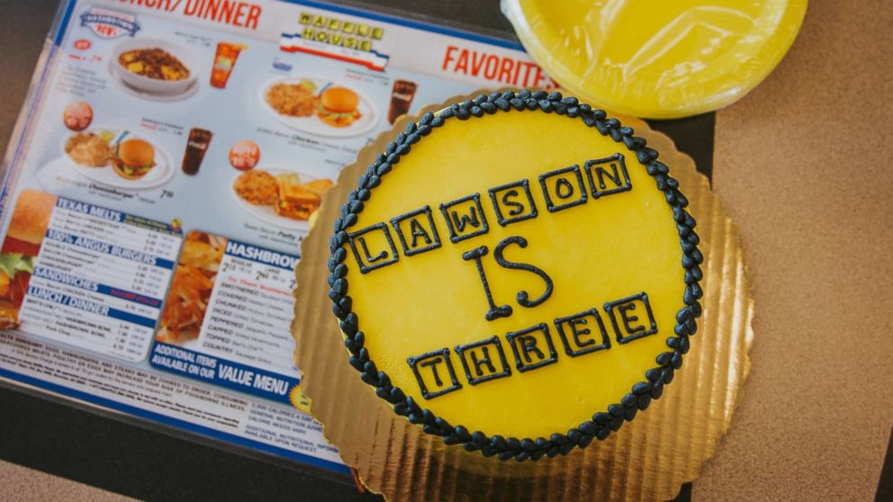 PHOTO: A young boy celebrated his third birthday at Waffle House in Buford, Georgia. 