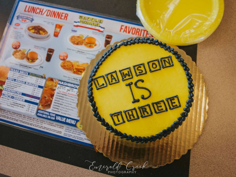 PHOTO: A young boy celebrated his third birthday at Waffle House in Buford, Georgia.