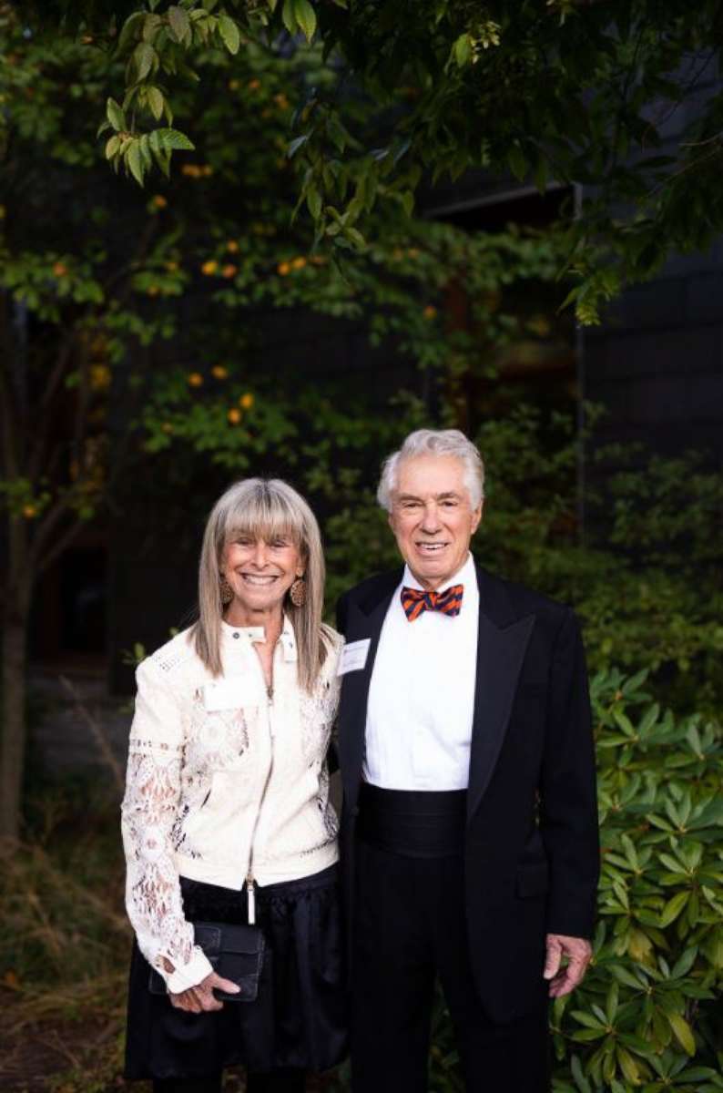 PHOTO:  David and Jane Walentas are pictured at the University of Virginia on Oct. 12, 2019, where they announced a $100 million gift to the university.