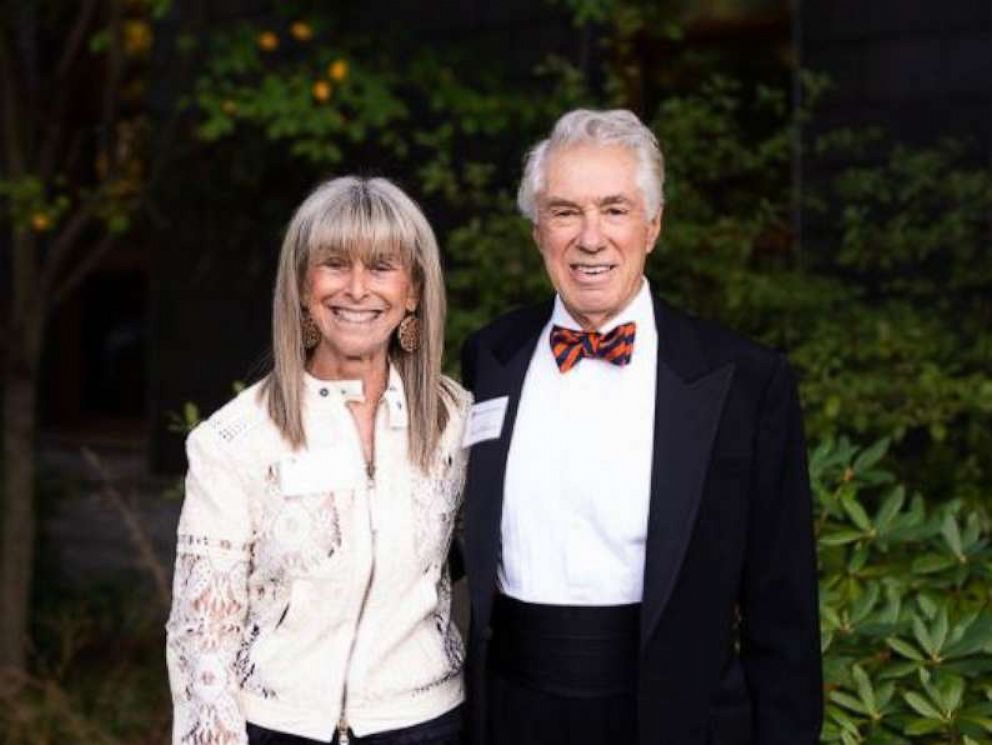 PHOTO: David and Jane Walentas are pictured at the University of Virginia on Oct. 12, 2019, where they announced a $100 million gift to the university.