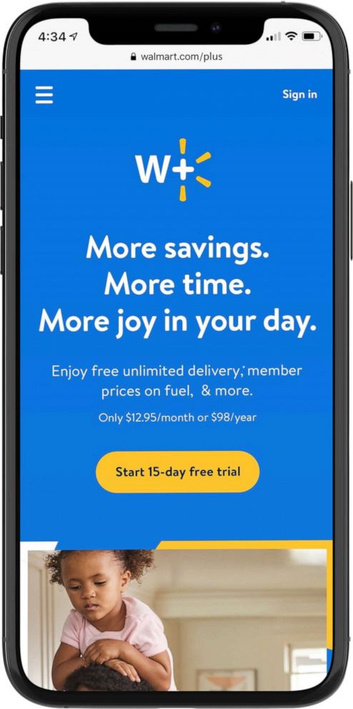 PHOTO: Walmart's new membership program will provide unlimited free delivery from stores, fuel discounts and access to tools that make shopping faster for families.