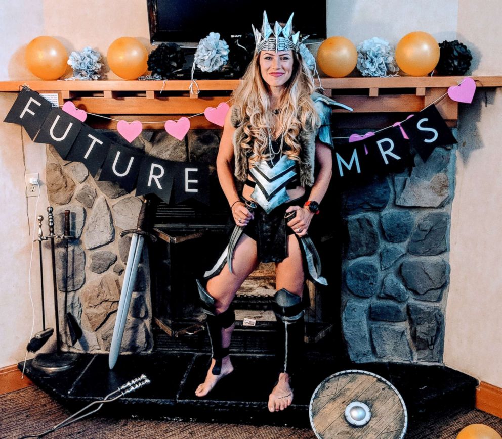 PHOTO: Bride-to-be Alex Pinkerton and her friends had a Warrior Women themed bachelorette party.