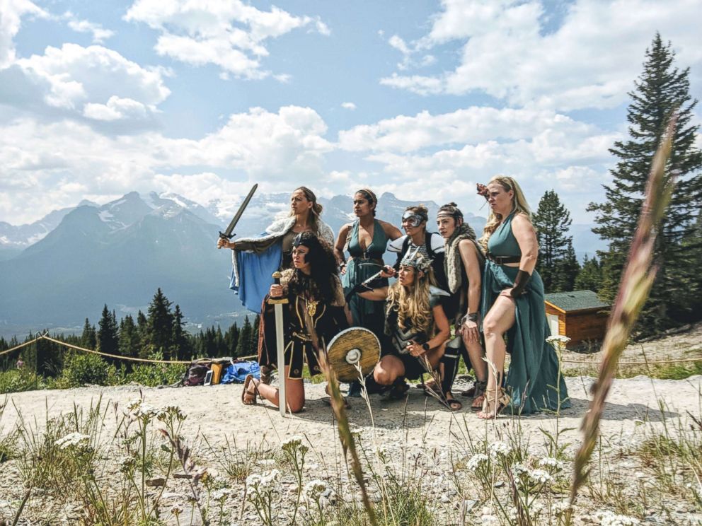 PHOTO: This group of friends had the most epic Warrior Woman themed bachelorette party.