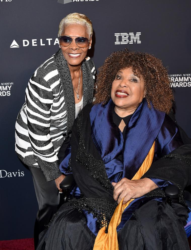 PHOTO: Dionne Warwick and Roberta Flack attend the Pre-GRAMMY Gala and GRAMMY Salute to Industry Icons Honoring Sean "Diddy" Combs at The Beverly Hilton Hotel on January 25, 2020 in Beverly Hills, California.