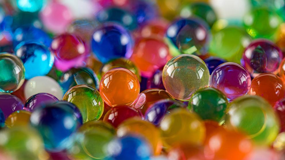 PHOTO: A close up of water beads