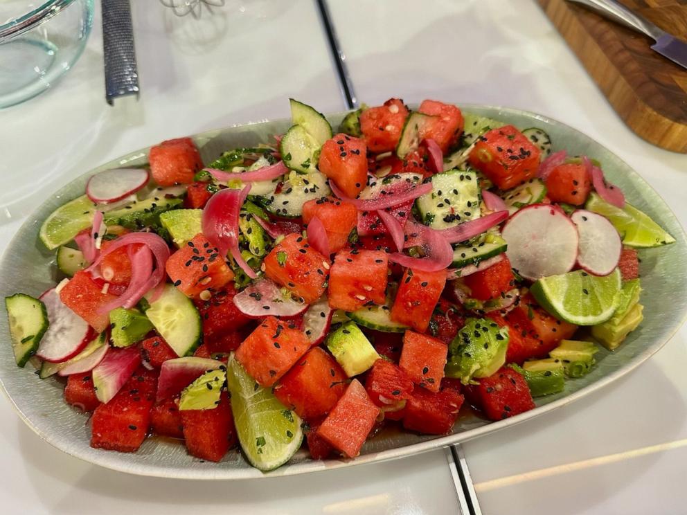 PHOTO: Watermelon "poke" salad.