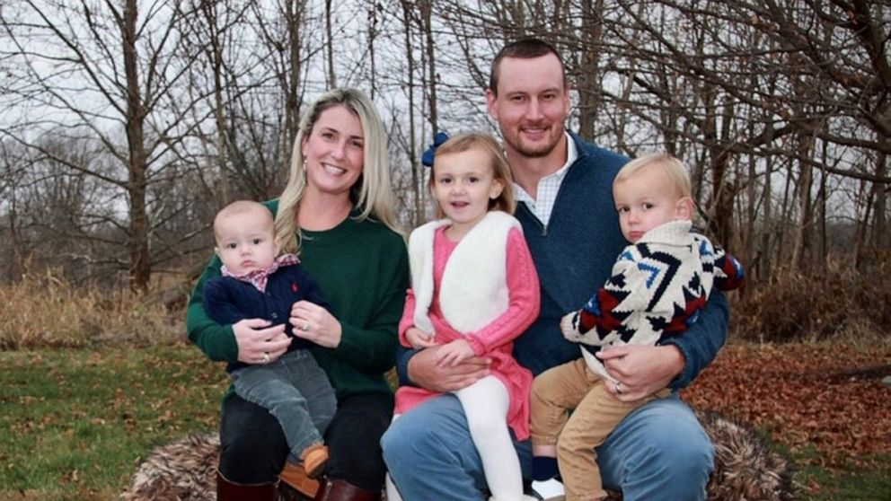 PHOTO: Kristyn Watkins, of Indiana, poses with her husband and three children.