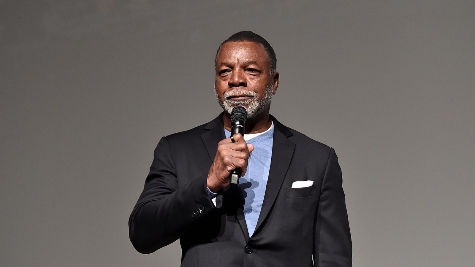 PHOTO: Carl Weathers speaks onstage during The Mandalorian FYC Event at DGA Theater Complex in Hollywood, June 11, 2023.