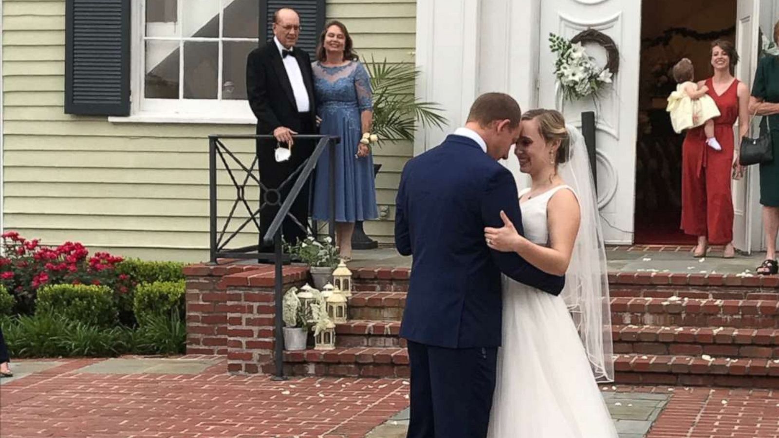 PHOTO: Emergency room nurses Clare Seghers and Mel Keefer said "I do" over the weekend with pictures of family and friends.