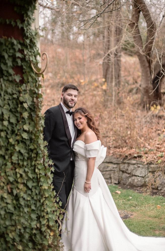 PHOTO: Halle Strieter and Thomas Randles' wedding went viral on TikTok for the centerpieces featuring sweet and funny notes written by the Randles' fourth grade students.