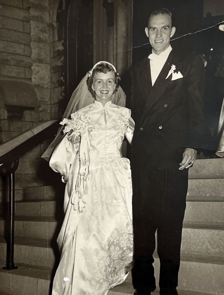 PHOTO: Adele Larson was the first bride to wear the wedding dress when she wed Roy Stoneberg on September 16, 1950.