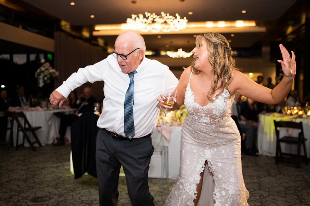 PHOTO: Kelsey Rondenet said she loved seeing her grandfather Don Hamel dance to hip hop music at her wedding.