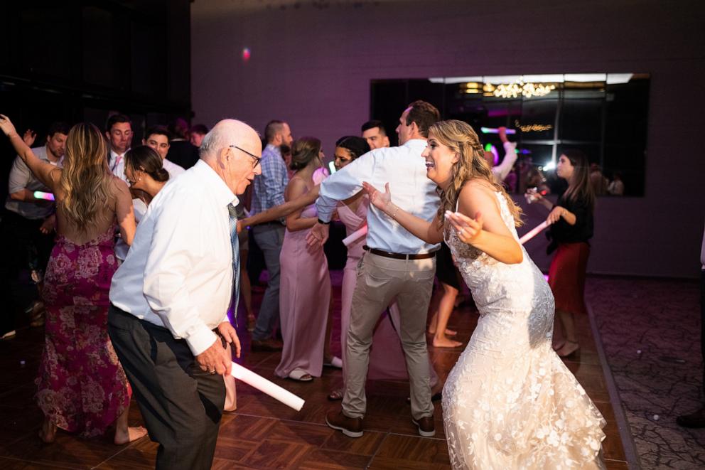 PHOTO: Kelsey Rondenet and her grandfather Don Hamel shared a dance at their July 2022 wedding.