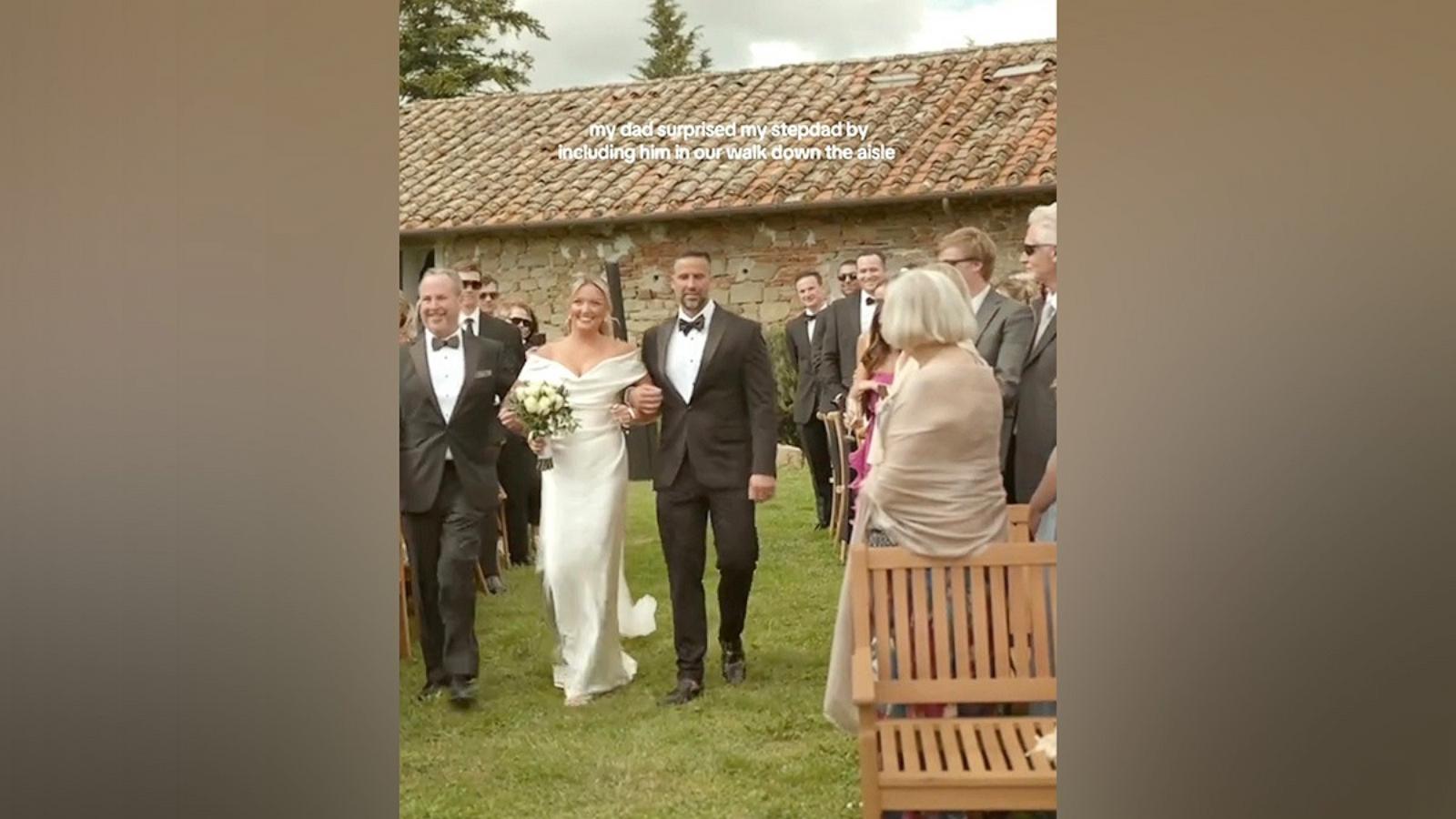 Shayna Sweeney had her father, Rob McHugh, and stepfather, Vinny Mauro, both walk her down the aisle at her wedding.