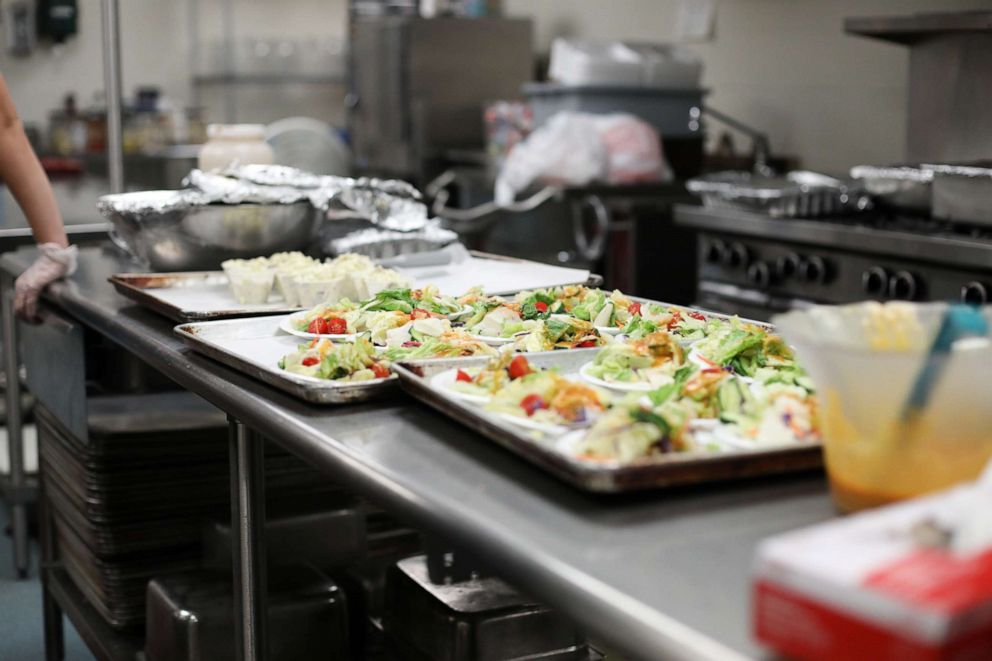 PHOTO: Food prepared at The City Mission, Laura's Home that was donated by  Tyler and Melanie Tapajna on their wedding day.