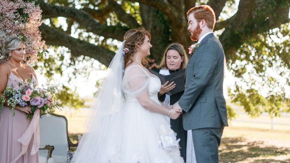 PHOTO: Lauren O'Malley and Jake Woodward wed in Houston, Texas on Oct. 19, 2019.