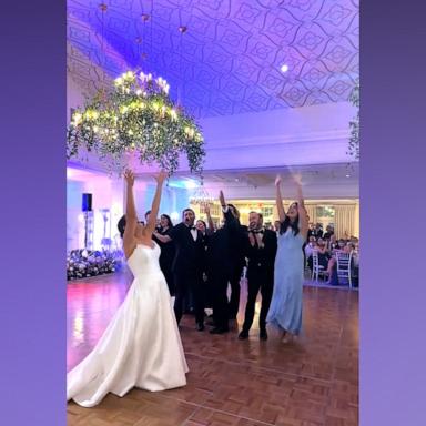 PHOTO: Bride Lori Travers was surprised with a Broadway-inspired performance at her New Jersey wedding.
