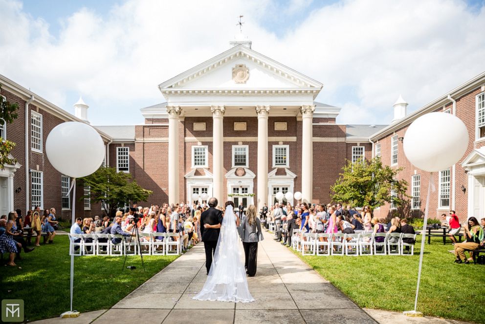 PHOTO: Kimberly Dickstein got married on Sept. 26, 2019, at Haddonfield Memorial High School, where she is an English teacher.