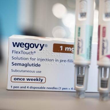 PHOTO: Semaglutide (GLP-1) weight-loss drug Wegovy, made by pharmaceutical company Novo Nordisk is seen on Oct. 16, 2024.