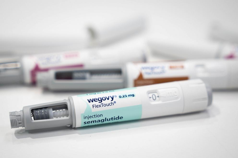 PHOTO: Semaglutide (GLP-1) weight-loss drug Wegovy, made by pharmaceutical company Novo Nordisk, Oct. 16, 2024. 