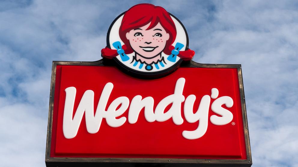 PHOTO: Wendy's restaurant sign and trademark logo.