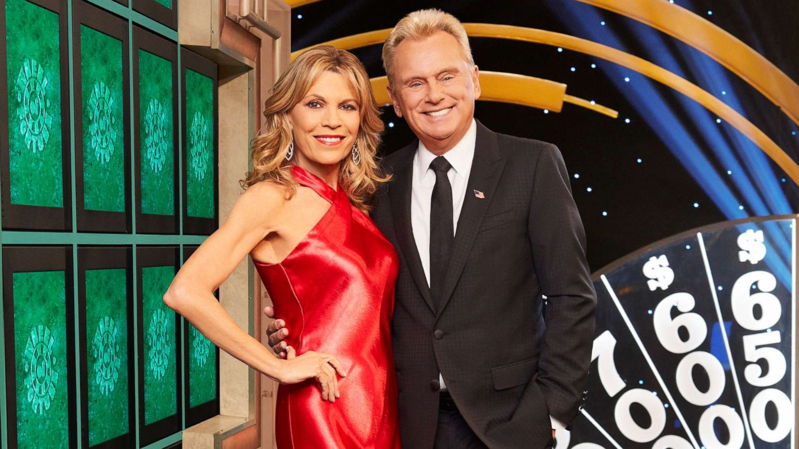 PHOTO: Wheel of Fortune's Vanna White and Pat Sajak are seen, Dec. 3, 2020.