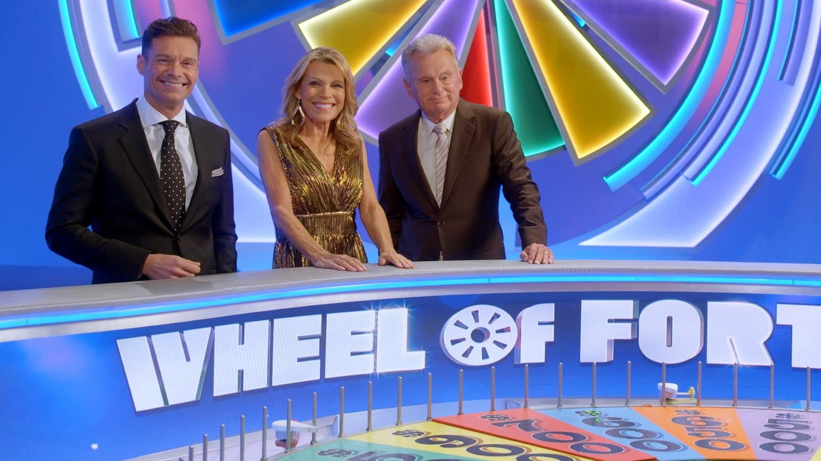 PHOTO: Ryan Seacrest, Vanna White and Pat Sajak in a promo image for "Wheel of Fortune."