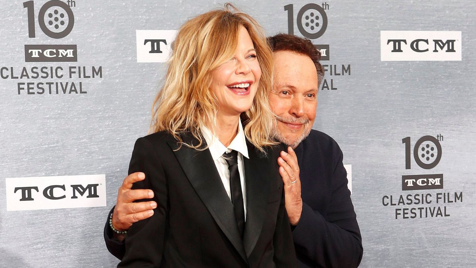 PHOTO: Meg Ryan and Billy Crystal arrive for the 30th Anniversary Screening of "When Harry Met Sally" presented as the Opening Night Gala of the 2019 TCM Classic Film Festival at the TCL Chinese Theatre IMAX in Hollywood, Los Angeles, April 11, 2019.