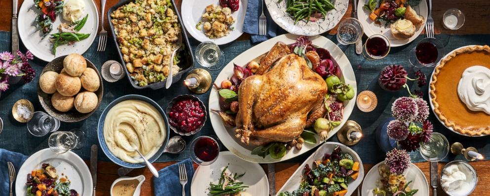 PHOTO: A Thanksgiving spread with pre-ordered and pre-cooked dishes at Whole Foods Market.