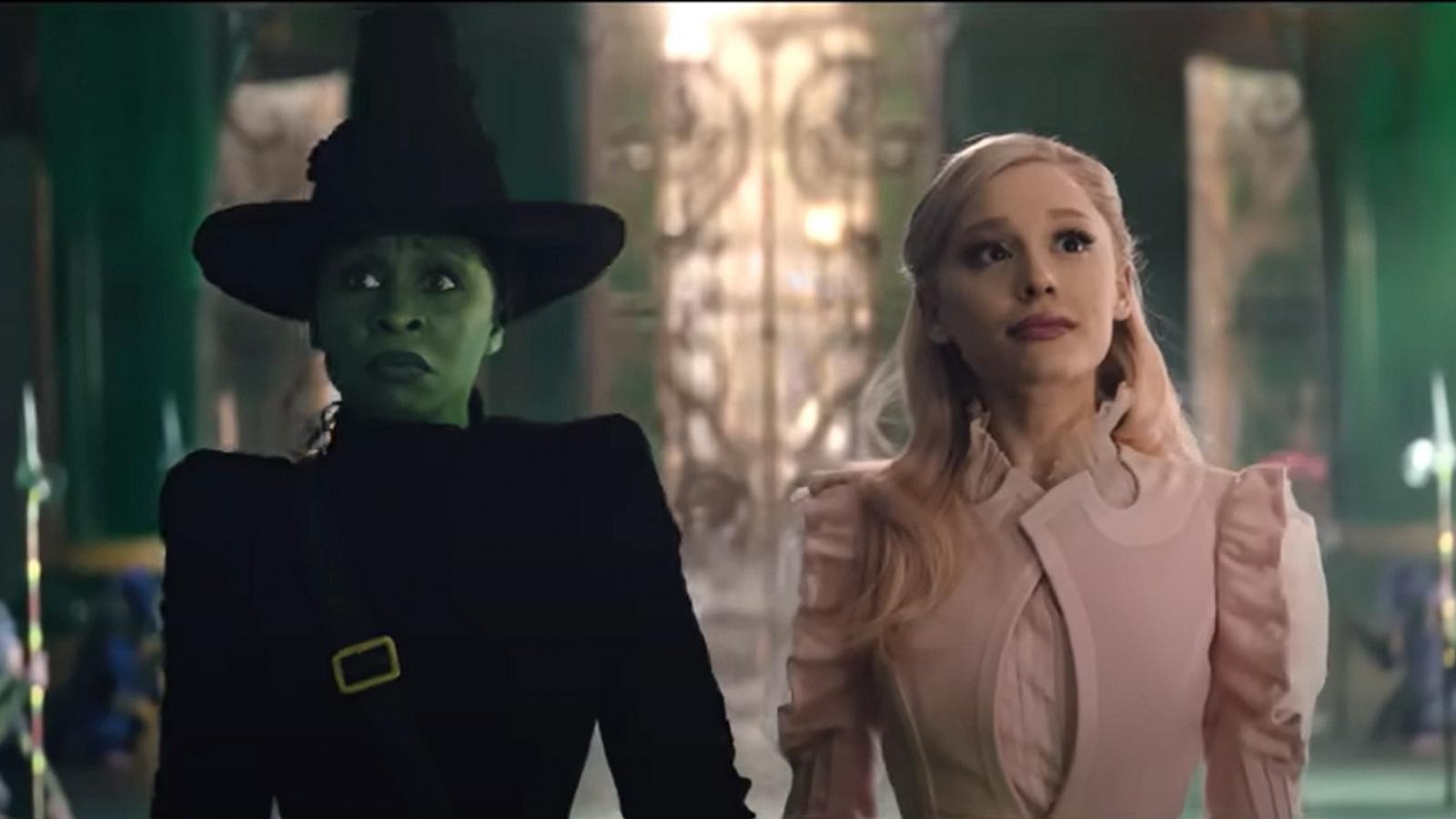 PHOTO: Cynthia Erivo and Ariana Grande appear in this screengrab from the new trailer for "Wicked: Part One."