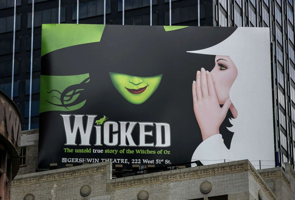 PHOTO: A billboard promoting the Broadway play "Wicked" is viewed in Times Square, June 10, 2017, in New York.