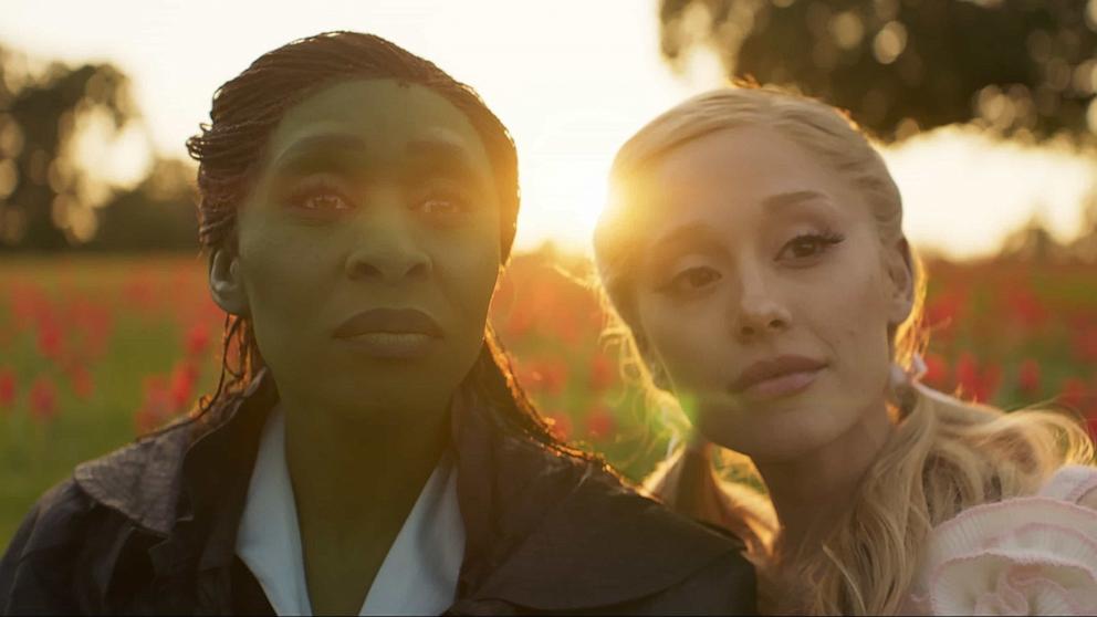 PHOTO: Cynthis Erivo, left, and Ariana Grande appear in the trailer for the film "Wicked."