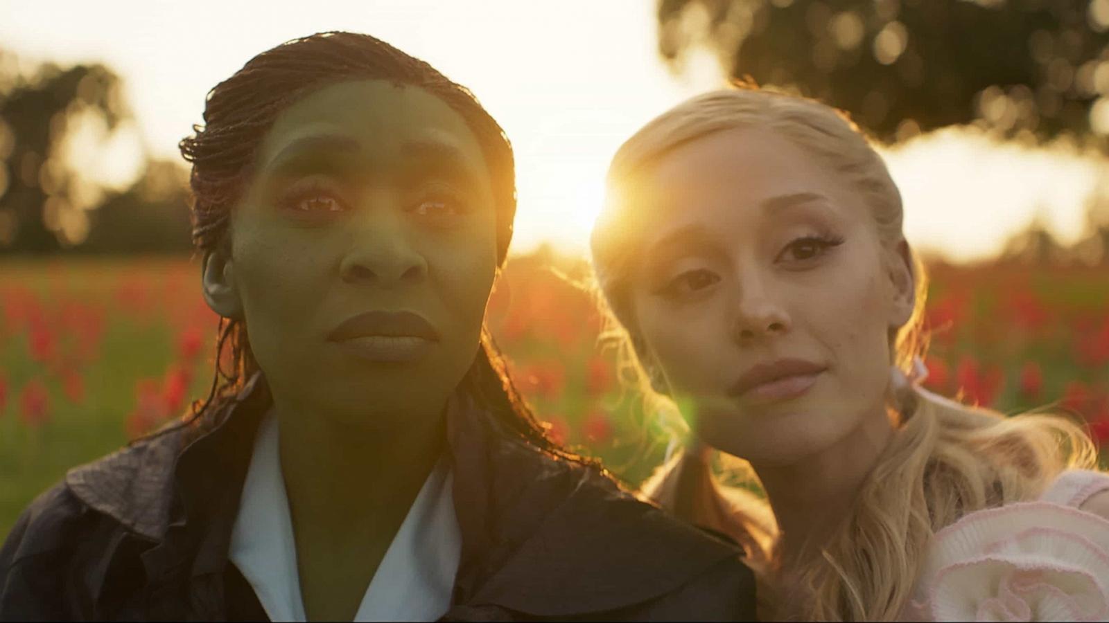 PHOTO: Cynthis Erivo, left, and Ariana Grande appear in the trailer for the film "Wicked."