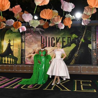 PHOTO: Cynthia Erivo and Ariana Grande attend Universal's "Wicked" premiere in Los Angeles, Nov. 9, 2024.