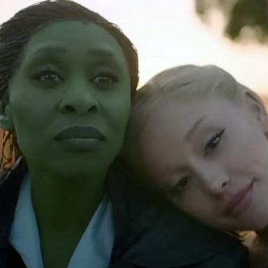 PHOTO: Cynthia Erivo and Ariana Grande appear in a scene from the movie " Wicked."