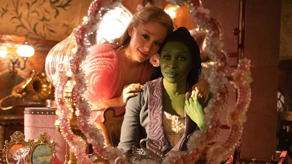 PHOTO: Ariana Grande and Cynthia Erivo in a scene from "Wicked."