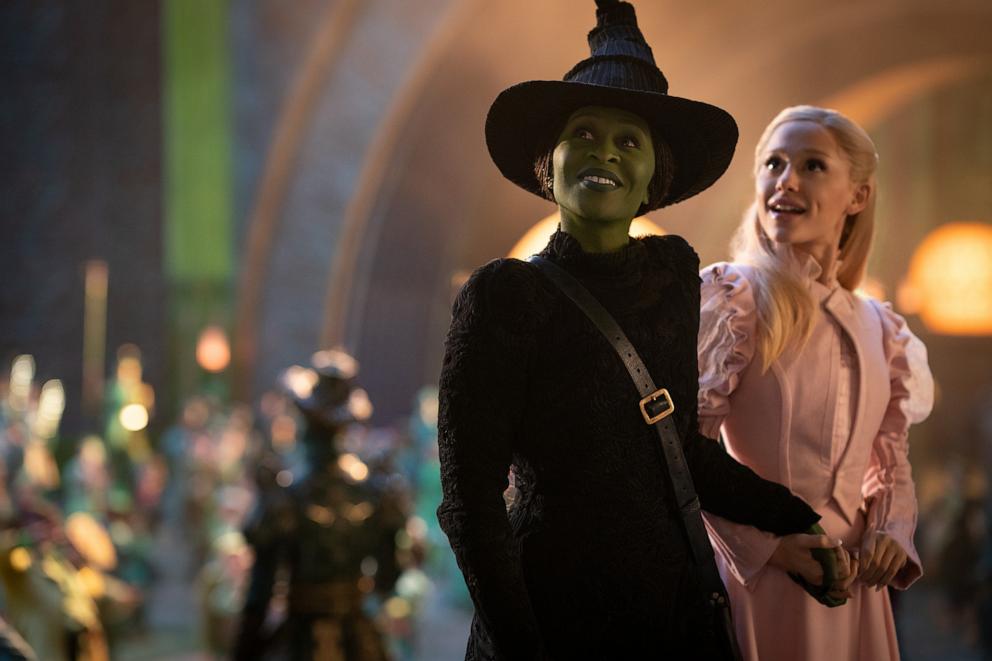 PHOTO: Cynthia Erivo and Ariana Grande in a scene from "Wicked."